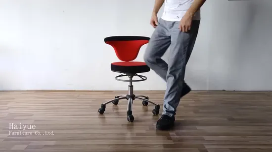 Tabouret principal roulant de barbier de salon de beauté avec dossier